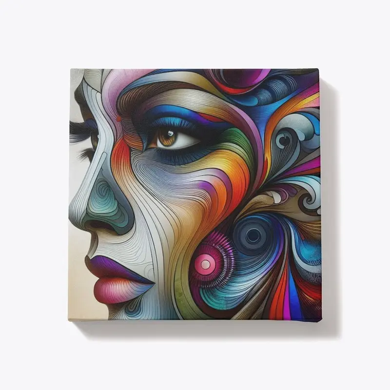 Art woman face