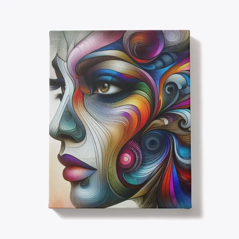 Art woman face